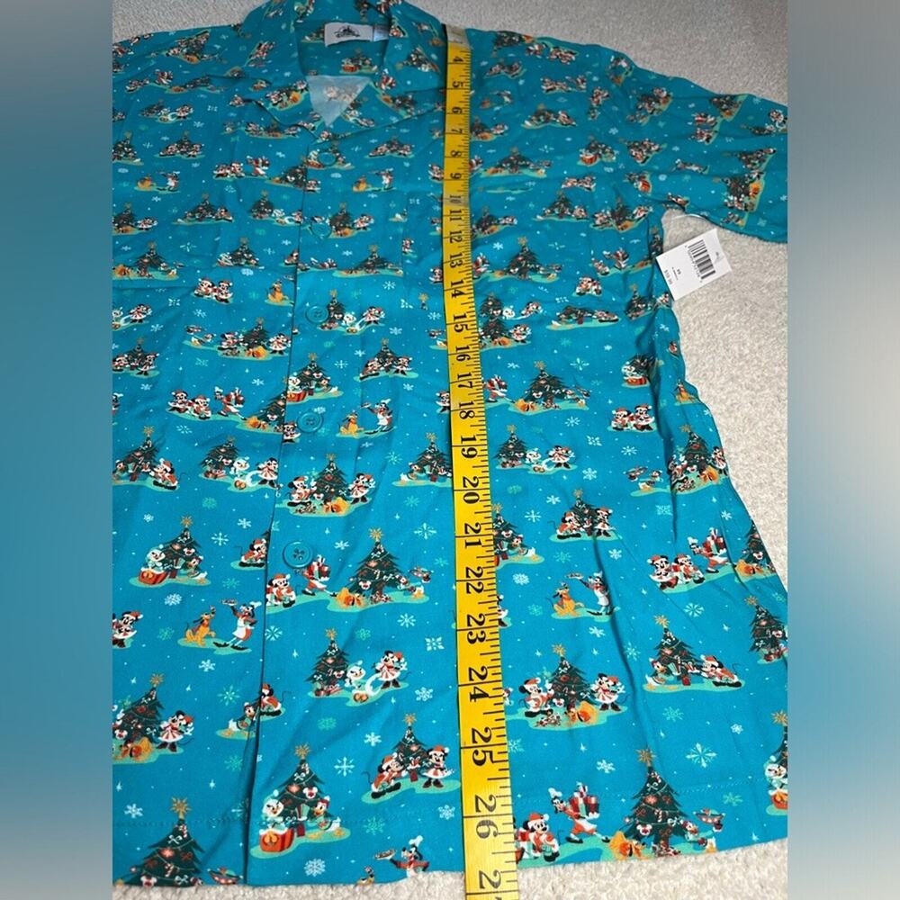 Disney Parks Christmas Holiday Santa Mickey Mouse and Friends Camp Shirt Size XS - Picture 5 of 6